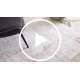 Tapis moderne DISTIN 0828A rose / poudre / blanc - Abstraction, vintage, franges