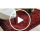 Tapis ORIENT Y307 bordeaux / noir Cadre, classique, ornement, à franges